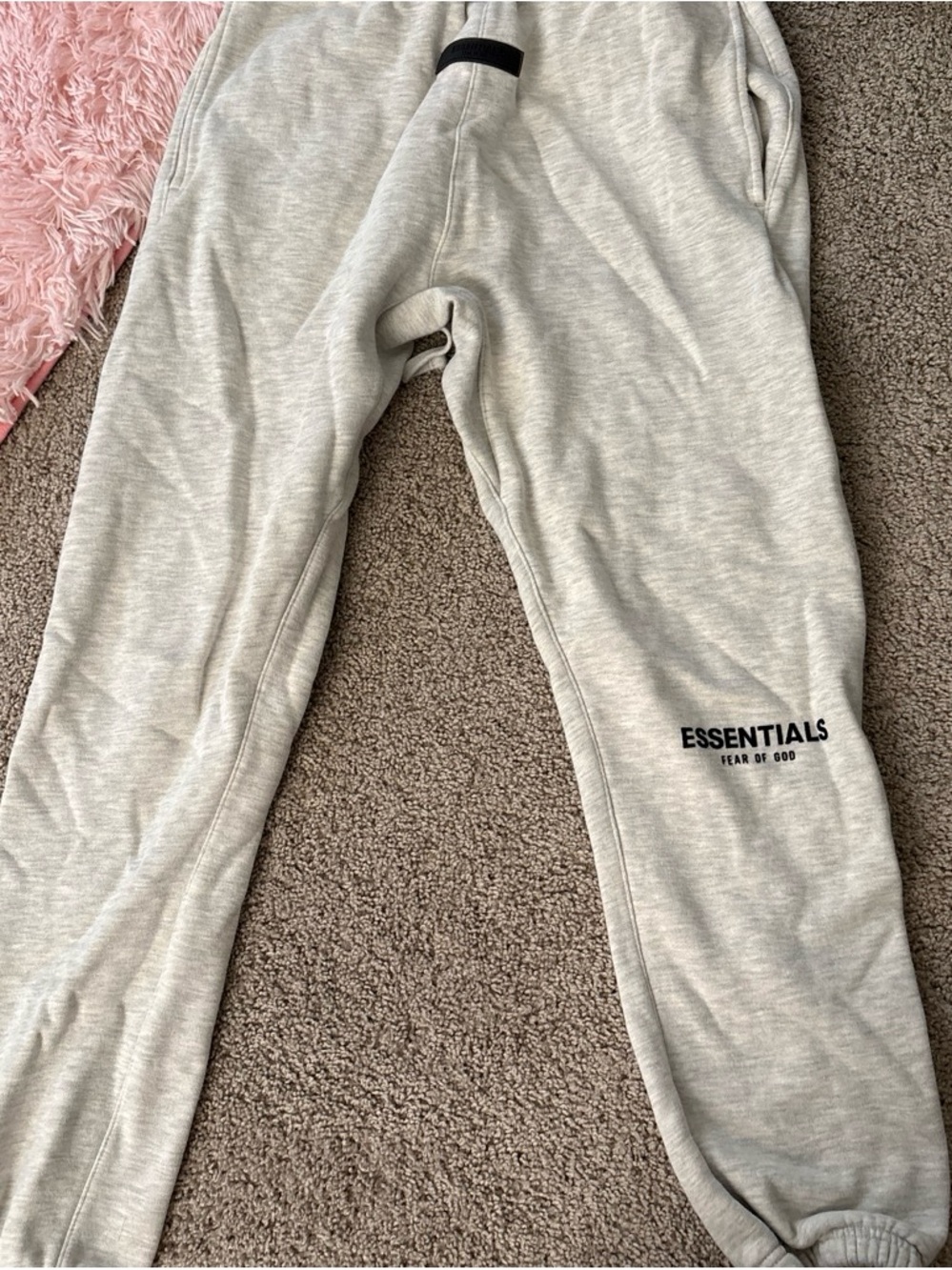 Essentials Kids Light Gray Sweatpants with Logo